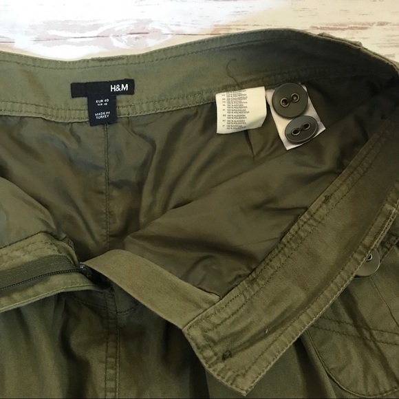 H&M Green High Waist Skirt Size 10 - Picture 6 of 7